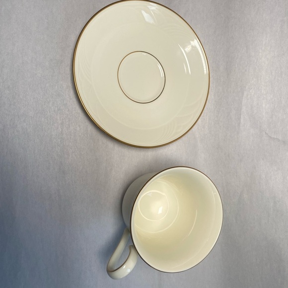 Single Replacement Lenox SAND DUNE Gold Tea Cup & Saucer Brand New - Picture 4 of 9